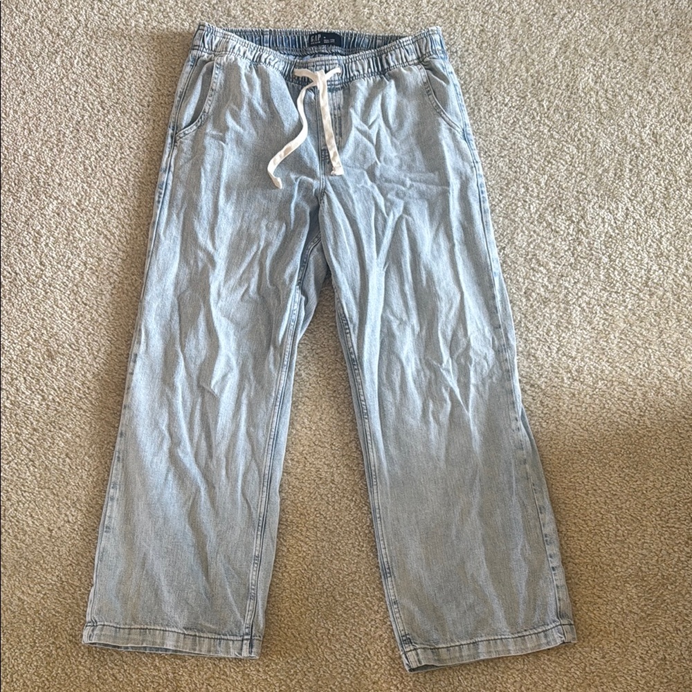 Gap high rise wide-leg drawstring pants